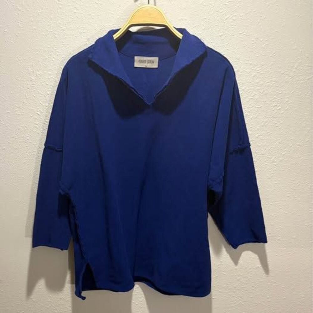 Eleven Stitch Design Gerties Royal Blue Oversized Pullover Size M